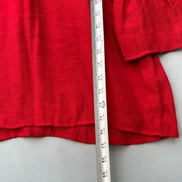 🎉5 for $45🎉 Indigo rose red top blouse shirt size M lace - Picture 7 of 9